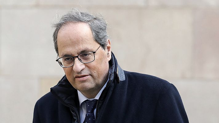 Telediario 1 - El Supremo mantiene inhabilitado a Torra, quien insiste en que "nada" ha cambiado