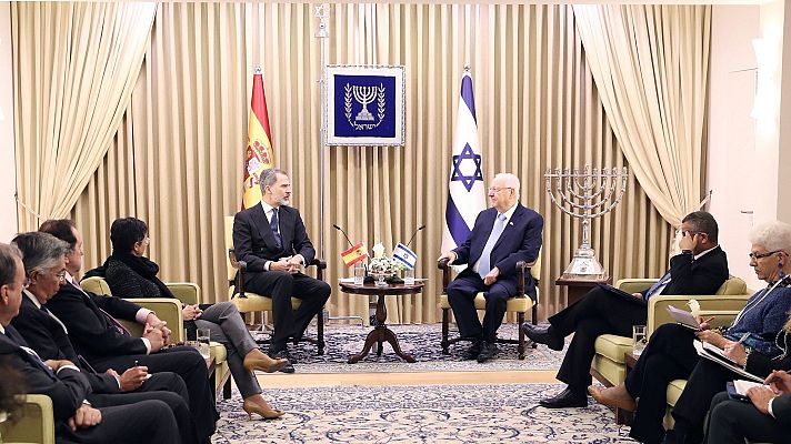 Telediario 1 - Felipe VI se reúne con el presidente de Israel