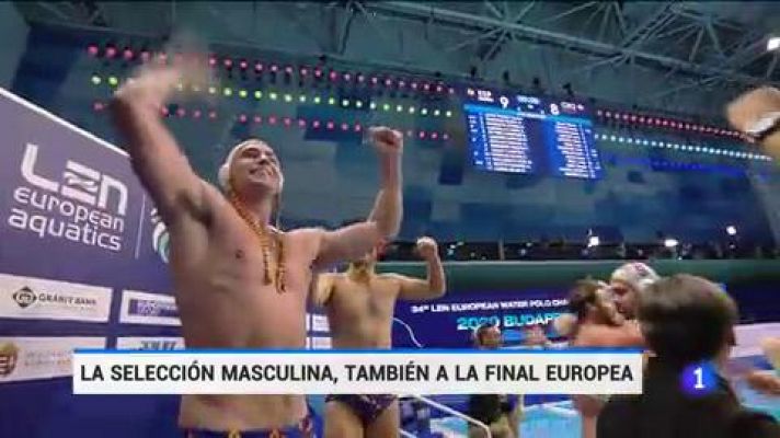 Telediario 1 - Europeo de waterpolo | España gana a Croacia en semifinales