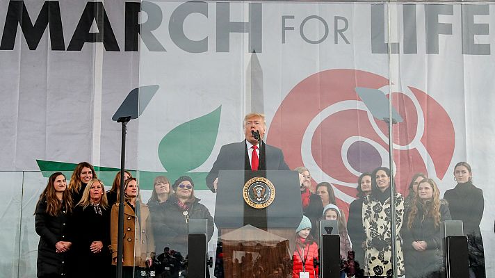 Trump, primer presidente de EE.UU. en marcha antiaborto