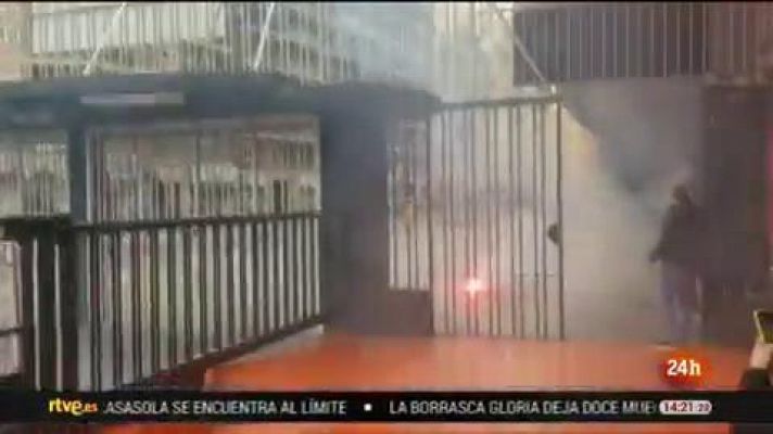 Un detenido y sesenta identificados tras pelea entre radicales ante Mestalla