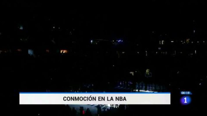 Telediario 1 - La NBA, en 'shock' por la muerte de Kobe Bryant