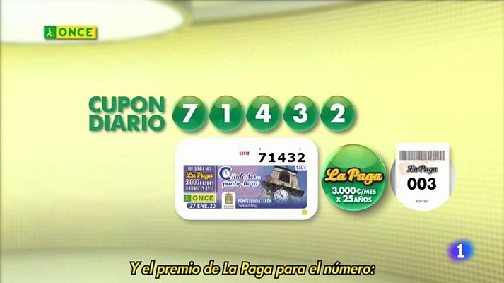 Sorteos ONCE - Sorteo ONCE - 27/01/20