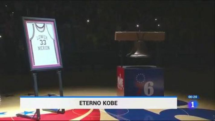 Telediario 1 - Recuperan los nueve cadáveres del lugar del accidente y siguen los homenajes a Bryant