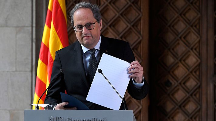 España en 24h - Torra anuncia que convocará elecciones cuando se aprueben los presupuestos