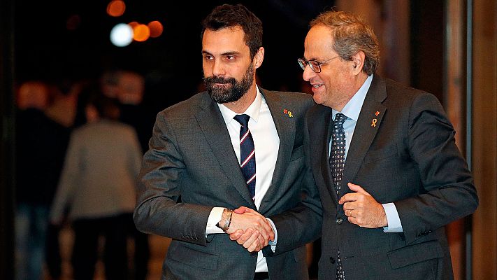 Telediario 1 - La suspensión de Torra y su anuncio de elecciones, golpe definitivo a la coalición de Junts y ERC en Cataluña