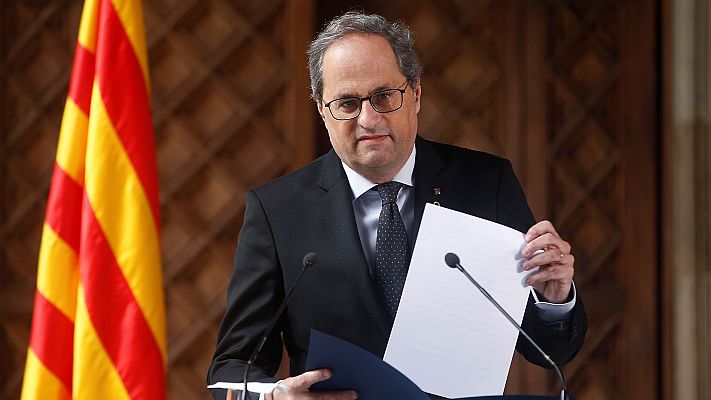 Torra convocará elecciones en Cataluña tras la aprobación de los presupuestos en el Parlament