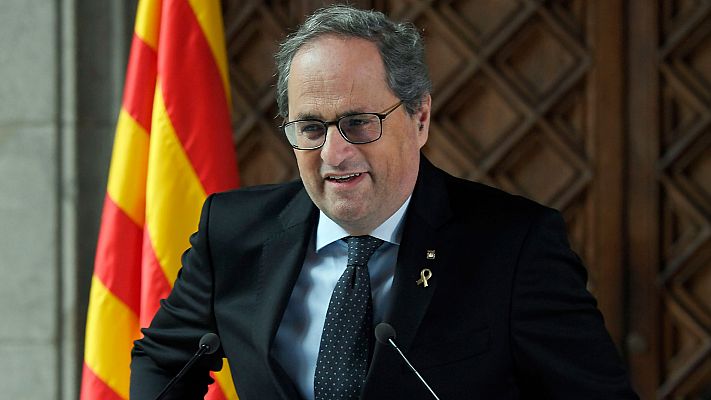 Telediario 1 - Torra anuncia que adelantará las elecciones en Cataluña cuando se aprueben los presupuestos