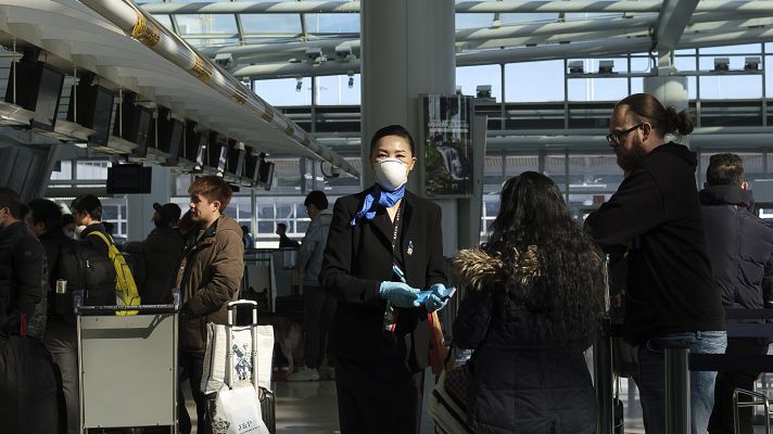 Telediario 1 - Iberia suspende sus vuelos a China por el coronavirus