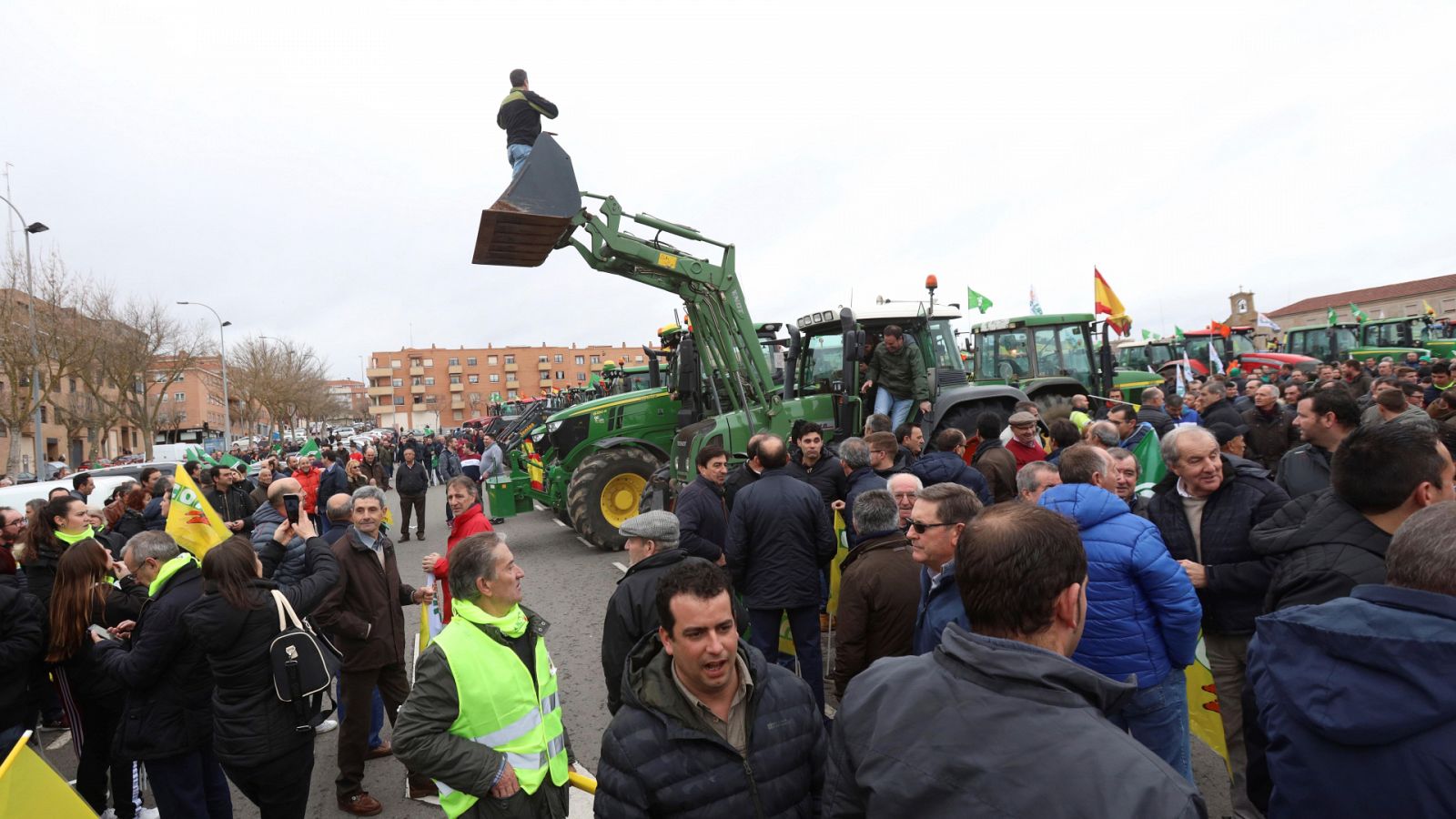 Así ha acontecido la manifestación de los olivareros de Jaén: en pie de guerra contra los desorbitados precios - RTVE.es