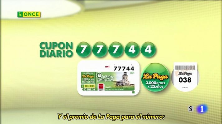 Sorteos ONCE - Sorteo ONCE - 30/01/20