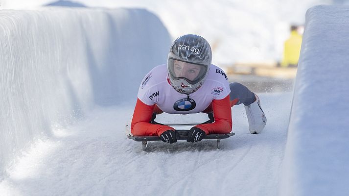 Skeleton femenino - Copa del mundo 2ª manga, desde Saint Moritz (Suiza)