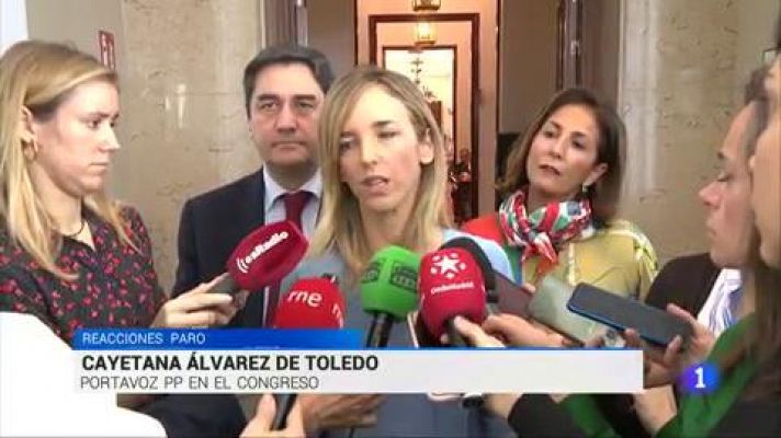 Telediario 1 - La oposición y los sindicatos alertan de los malos datos del paro