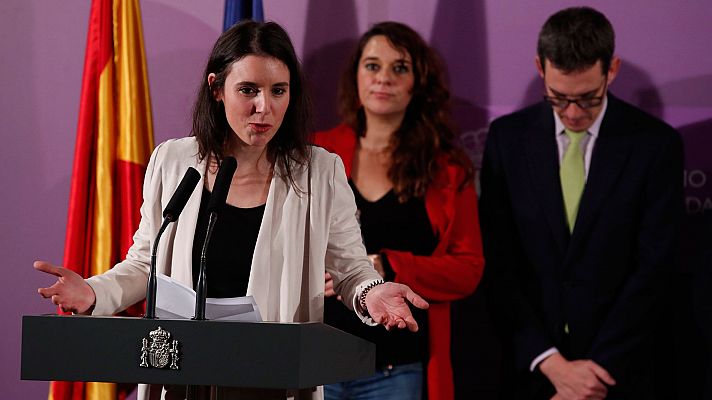 Irene Montero avanza que "en cuestión de semanas" impulsará la ley de libertades sexuales