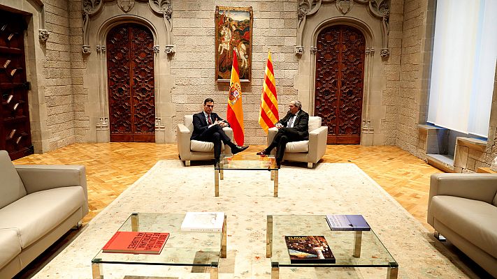 Telediario 1 - Sánchez presenta su agenda para el diálogo con el Govern