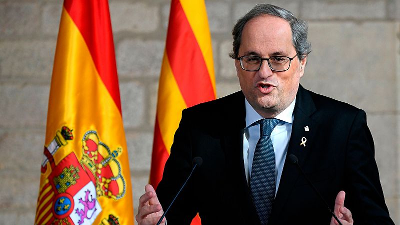 Torra pide a Sánchez acordar un referéndum de autodeterminación