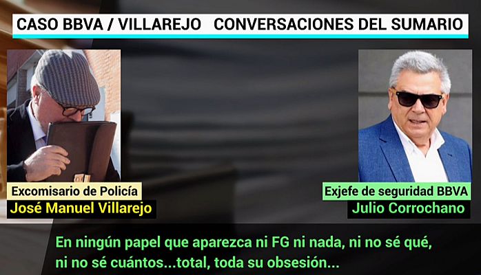 Telediario 1 - El exjefe de Seguridad del BBVA pidió a Villarejo que no escribiera en los informes el nombre de Francisco González