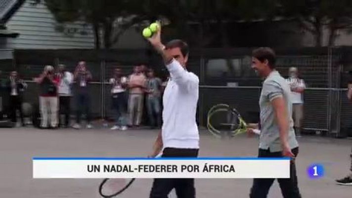 Nadal y Federer, juntos en Sudáfrica para batir un récord con fines solidarios