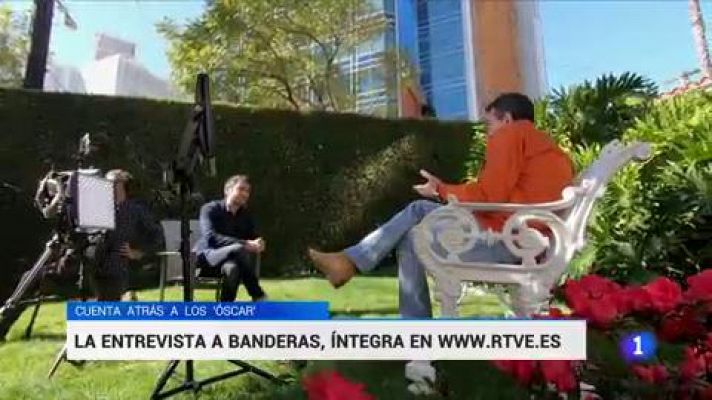 Telediario 1 - Antonio Banderas: "No soy el favorito en absoluto"