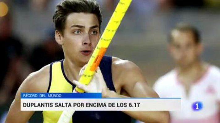 Telediario 1 - Duplantis bate el récord del mundo de pértiga