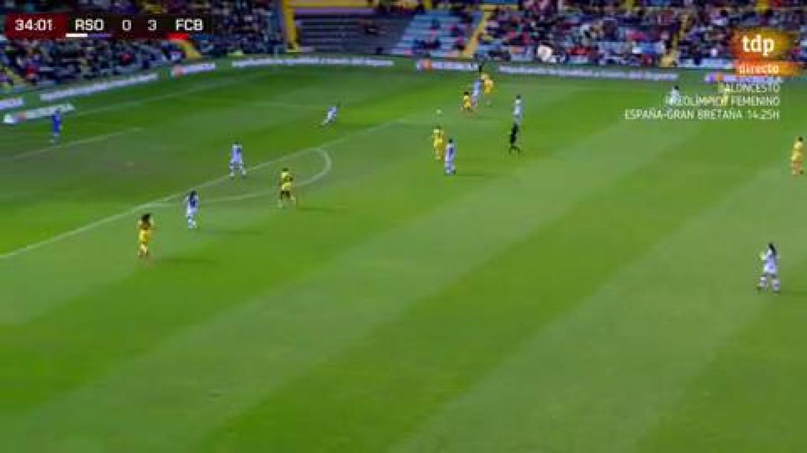 Oshoala amplió la goleada del Barça en la final de la Supercopa de España contra la Real Sociedad tras una jugada tras robo de Caldentey. La delantera marcó en su segundo intento de remate.