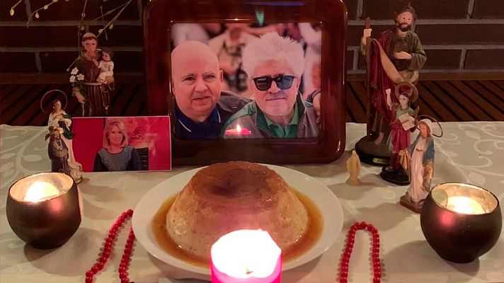 Telediario 1 - El 'altar' de la familia Almodóvar para los Oscar