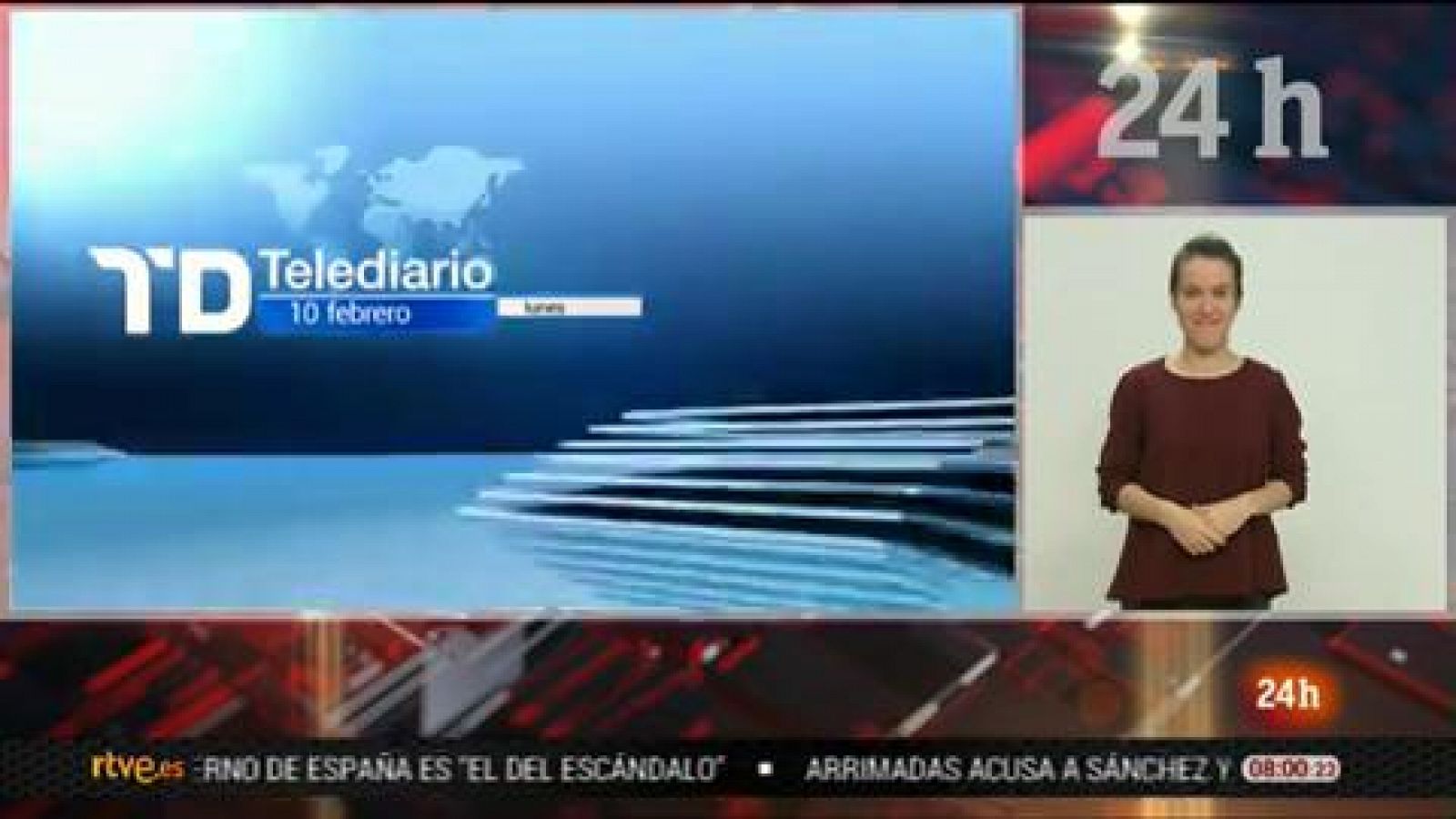 Telediario - 8 horas - 10/02/20 - Lengua de signos - RTVE.es