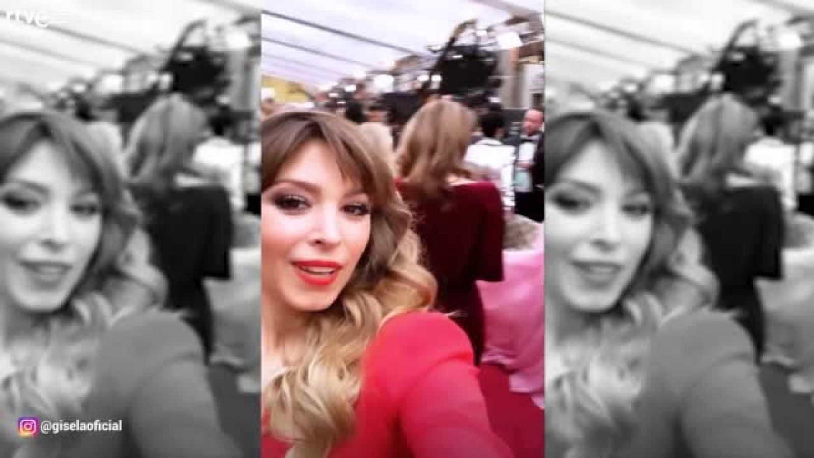 Gisela graba su paso por los Oscar 2020