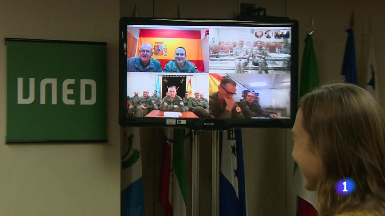 Telediario 1: La UNED examina a los militares españoles en el Exterior | RTVE Play