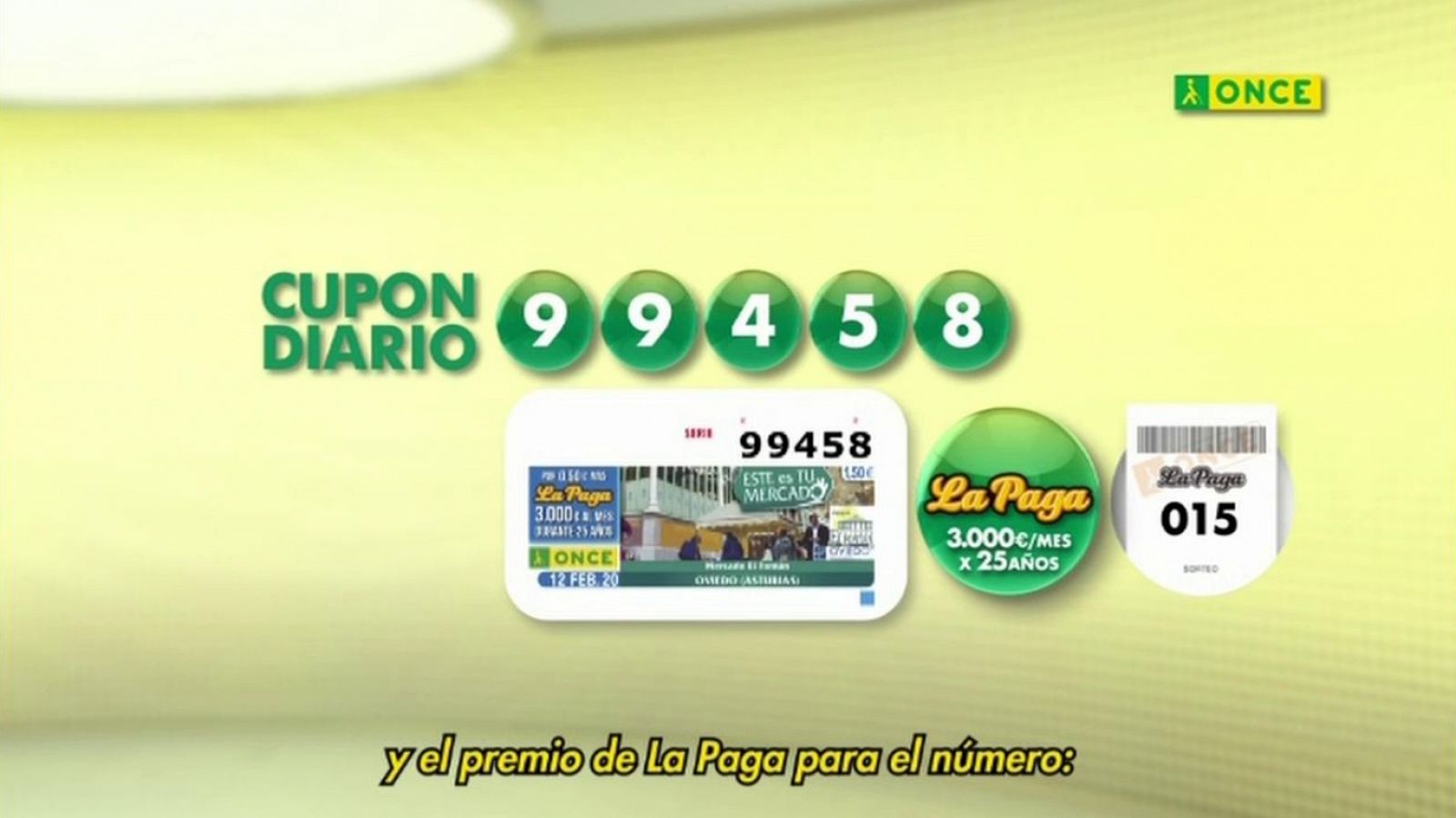 Sorteo ONCE - 12/02/20 - ver ahora