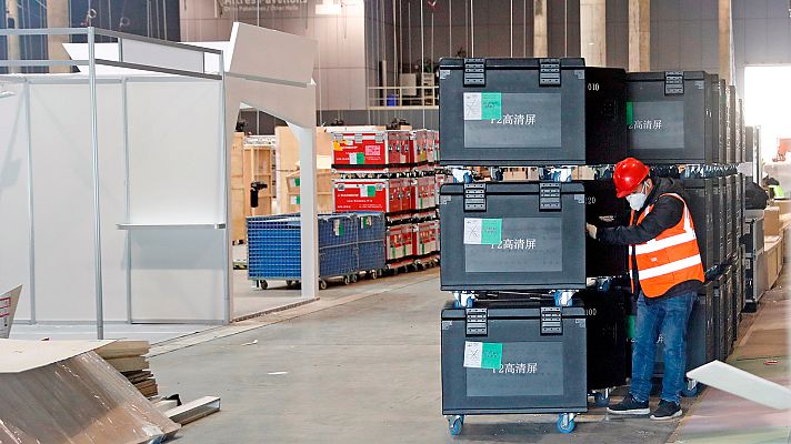 Telediario 1 - Barcelona intenta reparar la cancelación del Mobile