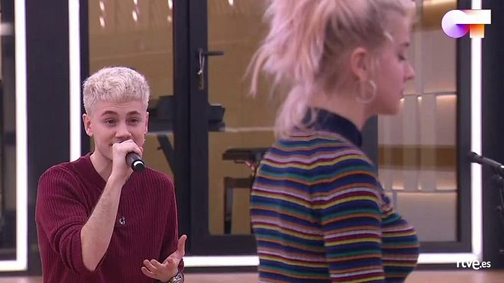 OT 2020 - Hugo y Samantha cantan "Vas a quedarte" 2o pase de micros