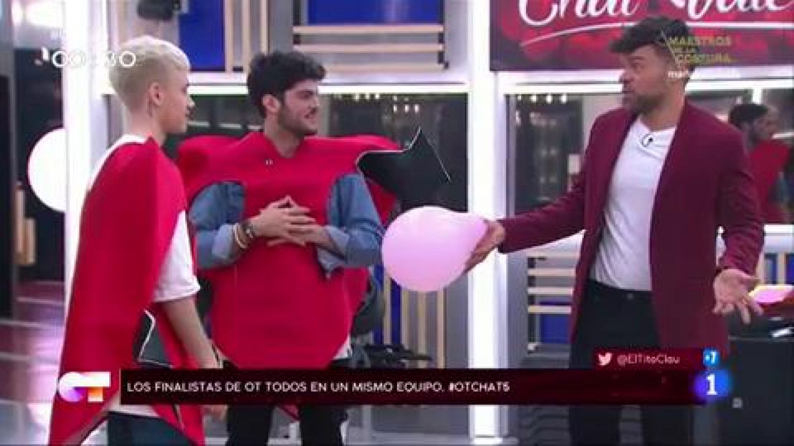 OT 2020 | Los concursantes juegan a petar globos en El Chat 5 de Operación Triunfo