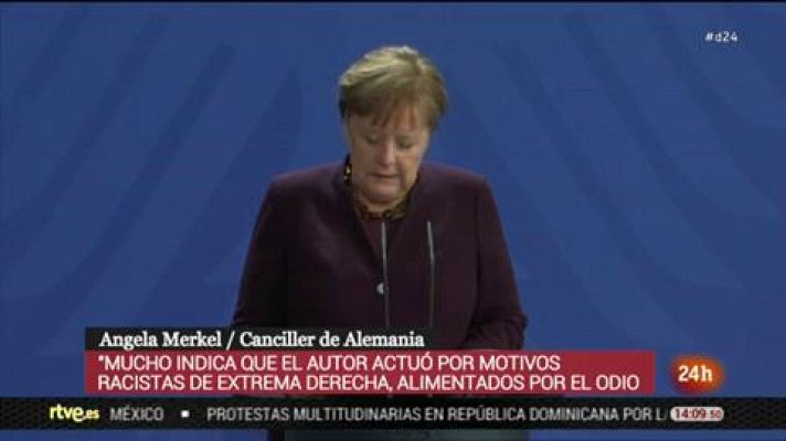 Merkel condena el atentado xenófobo de Hanau