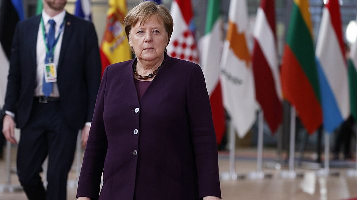 Telediario 1 - Merkel condena los ataques xenófobos de Hanau