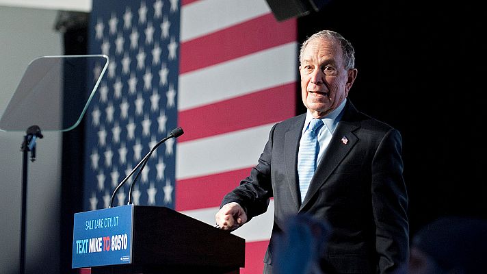 Telediario 1 - El candidato Bloomberg se estrena en un agrio debate
