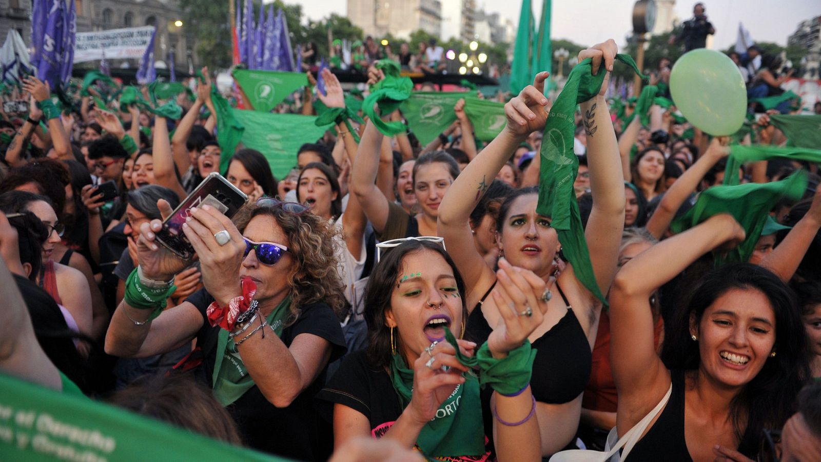 Argentina celebra el primer 'pañuelazo' verde del 2020 para reivindicar el aborto legal