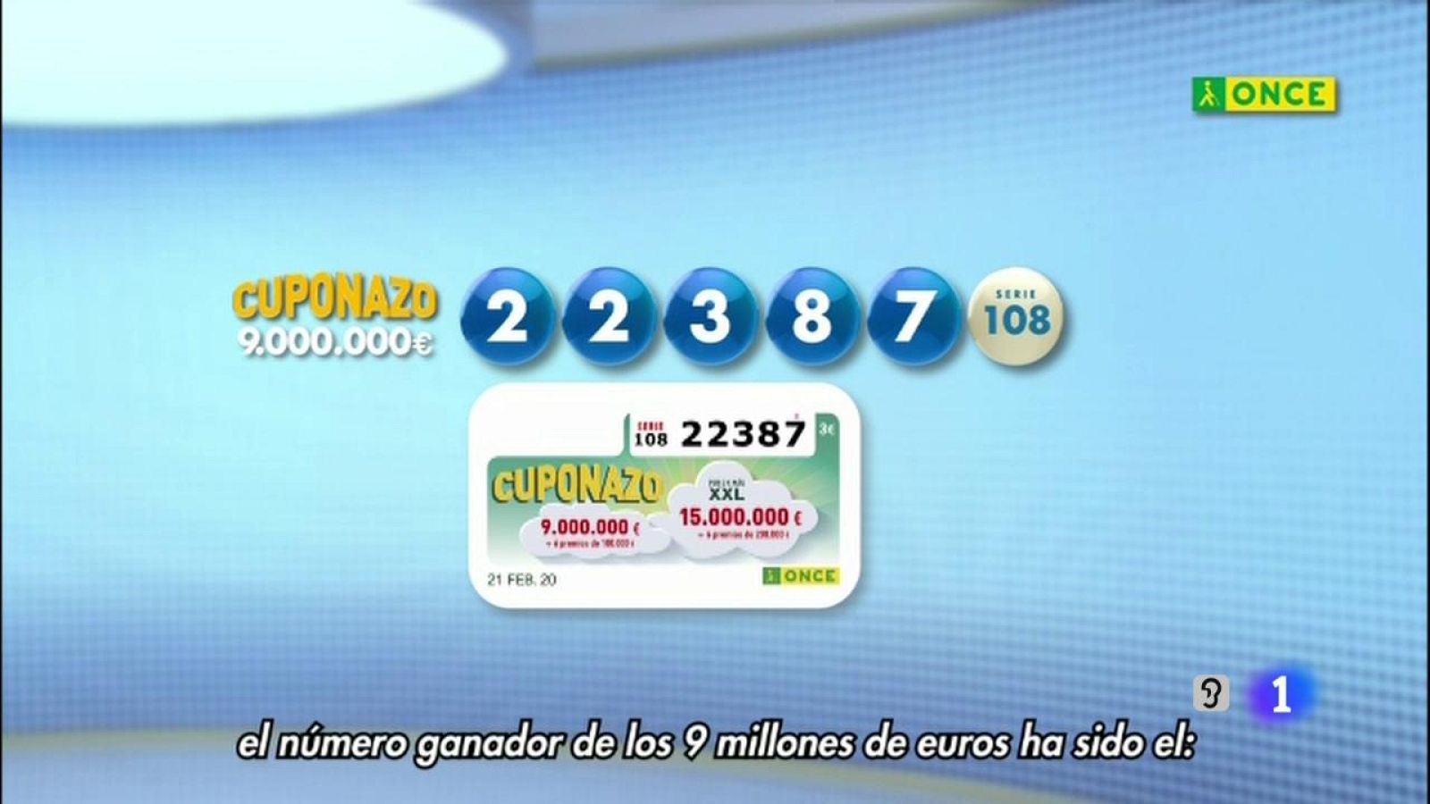 Sorteo ONCE - 21/02/20 - ver ahora