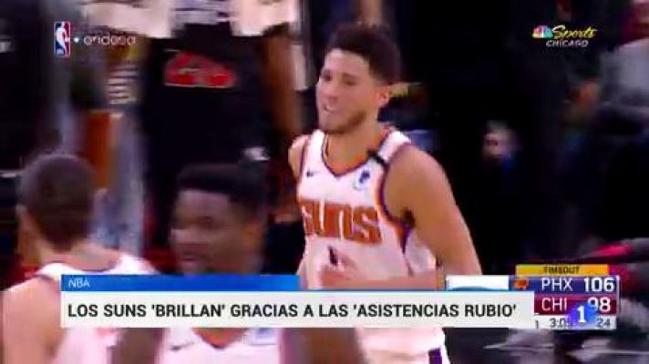 Los Suns brillan gracias a las asistencias de Ricky Rubio