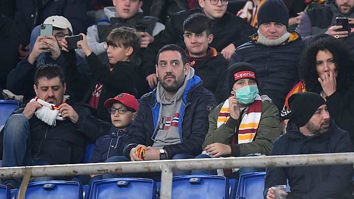 Telediario 1 - Suspendidos cuatro partidos en la Serie A por el coronavirus