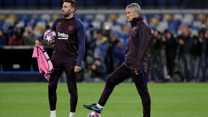 Telediario 1 - El Barça llega a Nápoles dispuesto a demostrar su mejoría