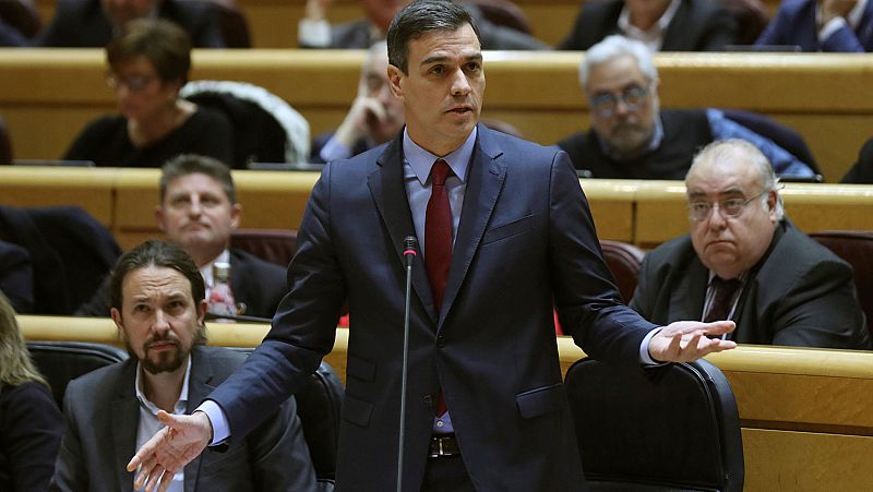 Sánchez insiste en el Senado en que Ábalos se reunión con Delcy Rodríguez para evitar una crisis diplomática con Venezuela