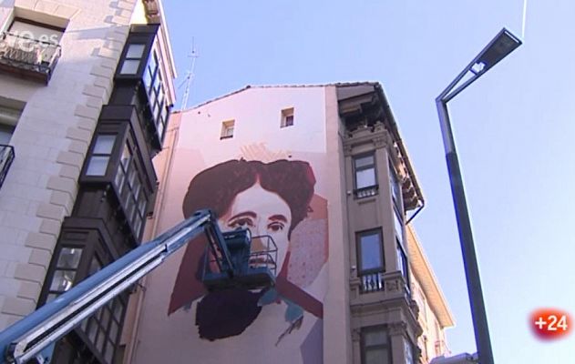 Un mural para Maria Lejarraga en Logroño