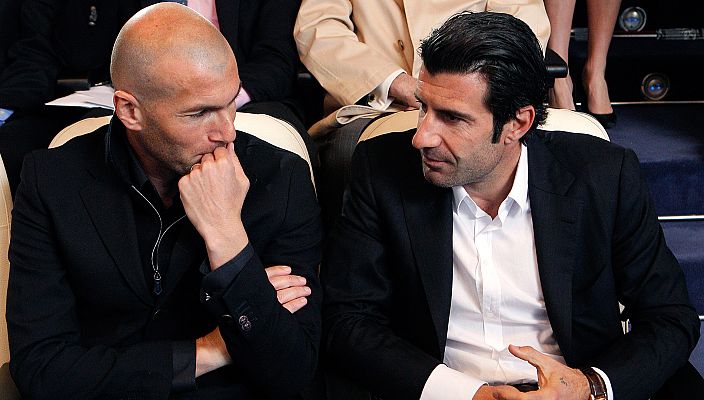 Telediario 1 - Figo analiza las carreras de Zidane y Guardiola