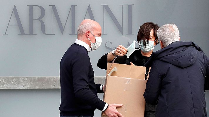 Telediario 1 - Las pasarelas de moda, contra el coronavirus