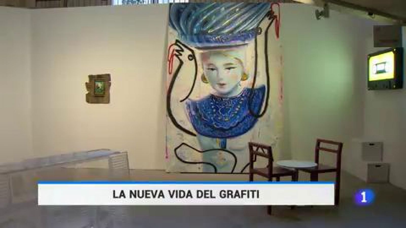 Telediario 1: Urvanity, la mayor feria de arte urbano de España, reúne en Madrid, obras de artistas como Ban-ksy o D-Face | RTVE Play
