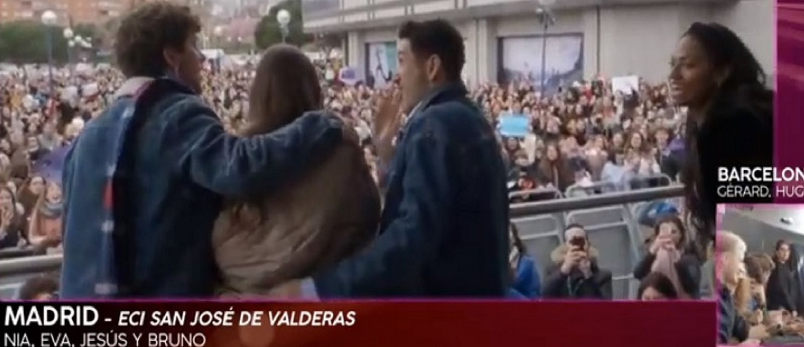 2020 | Nia, Jesús, Bruno y Eva en su primera toma de contacto con los fans de Madrid