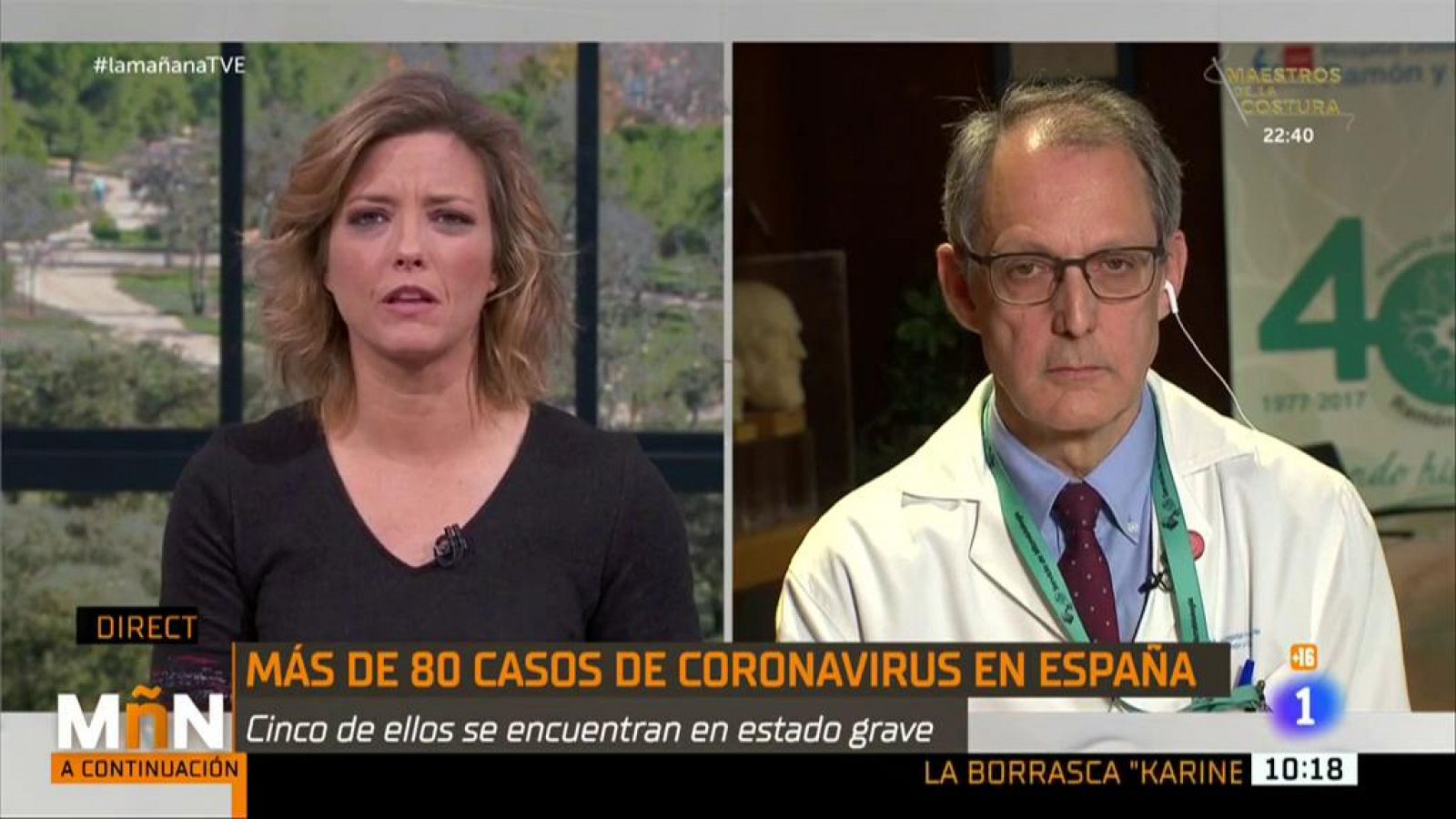 La Mañana - Rafael Cantón Jefe de Servicios de Microbiología del Ramón y Cajal: "El tratamiento en Sevilla parece la mejor opción terapéutica contra el brote"