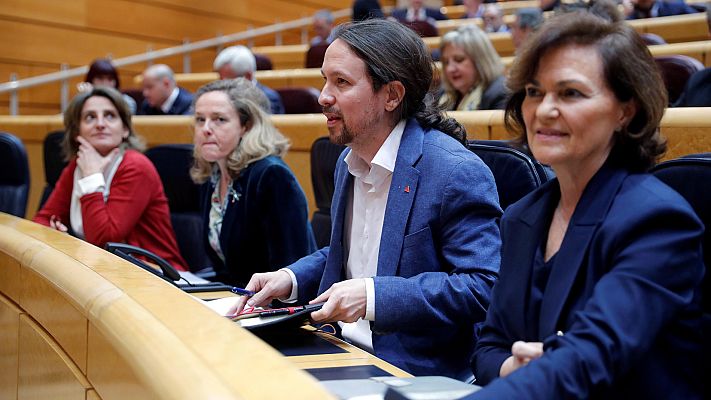 Informativo 24h - El PSOE defiende que no "no hay machistas" en el Gobierno tras las críticas de Iglesias por la ley de libertad sexual