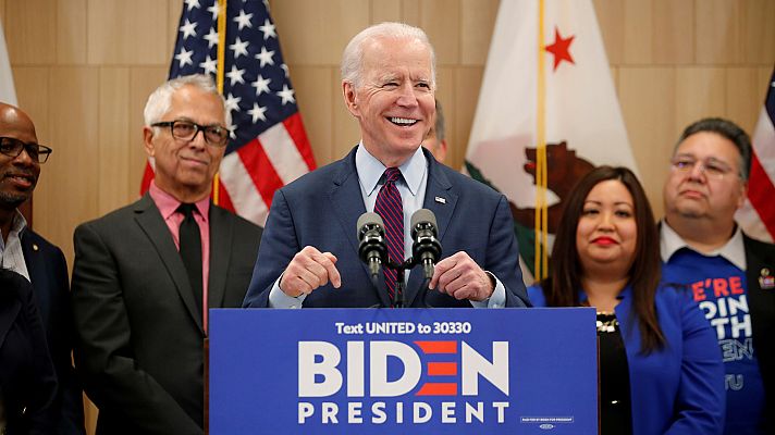 Telediario 1 - 'Supermartes': Biden arrasa y Bloomberg se retira